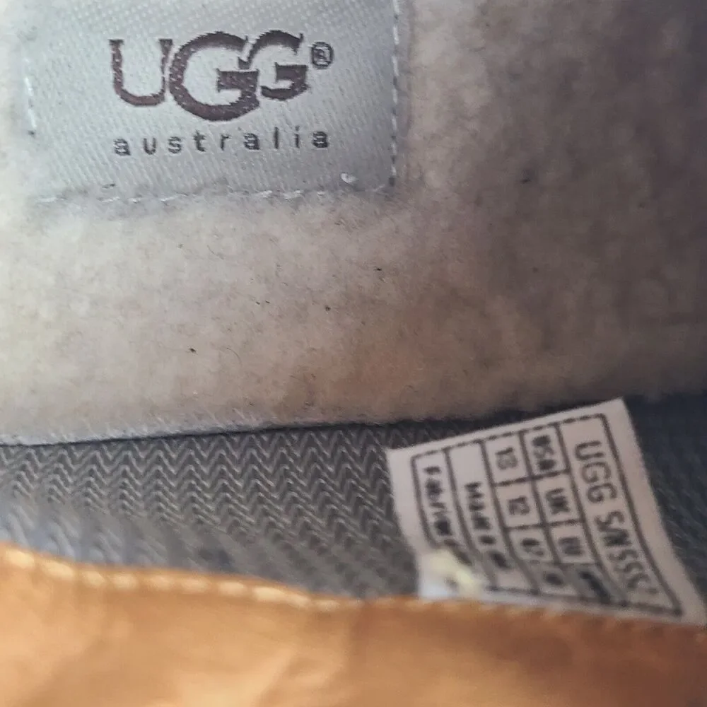 Ugg Mens Boots Black Lace Up Bicycle Toe #5552 Waterproof Vibram Size 13